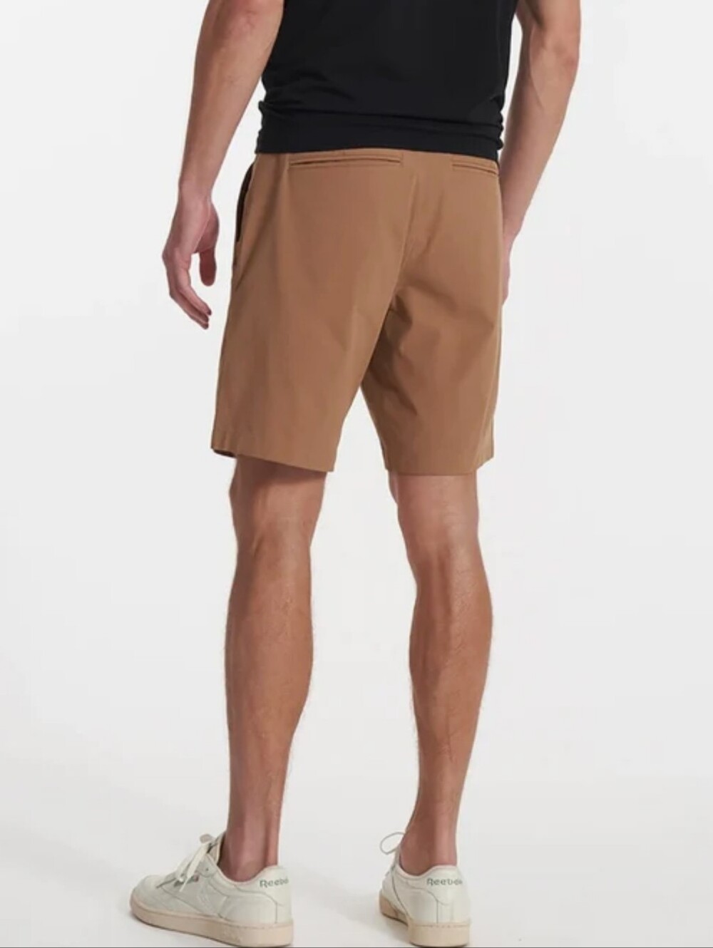 Vuori Men's Camel Tan Performance Casual Golf Shorts Size 36 Zip Pocket